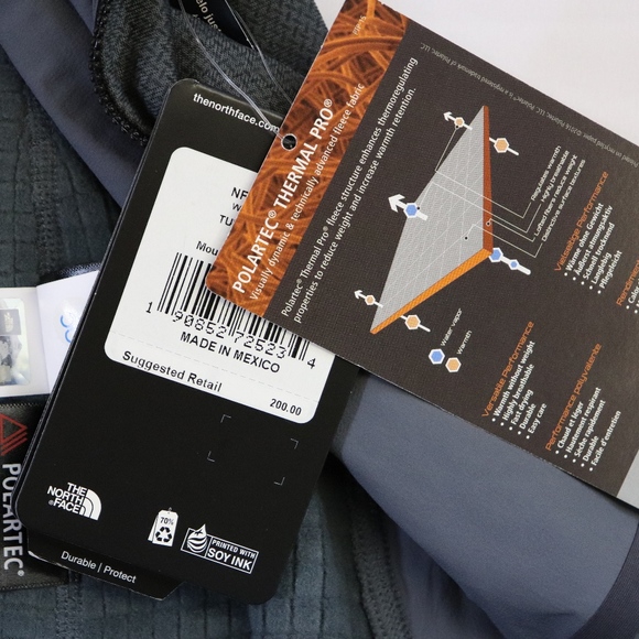 XS. Summit Series Fleece Full Zip, Grey NEW - Picture 6 of 7